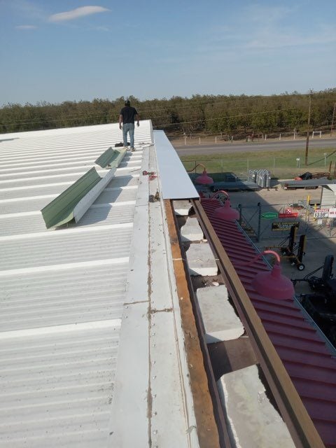 For each one: Commercial metal roof.