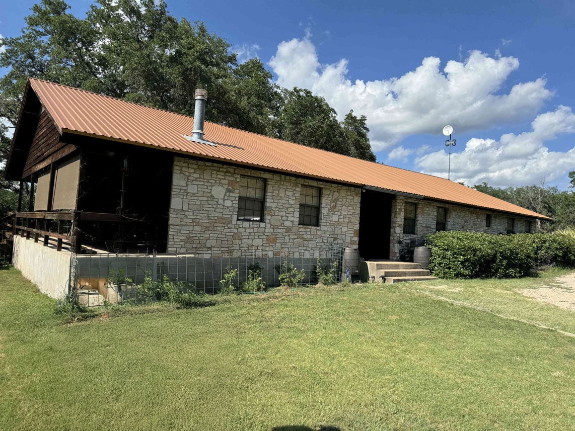 Home with new metal roof.  